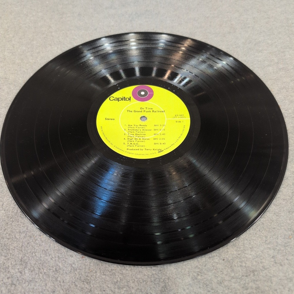 Grand Funk Railroad On Time Vinyl LP‎ Record Capitol ST-307 1969 Hard Rock VG - Picture 3 of 4